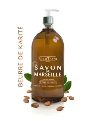 Beauterra - Savon De Marseille Liquide - Beurre De Karité - 1l à LA COTE-SAINT-ANDRÉ