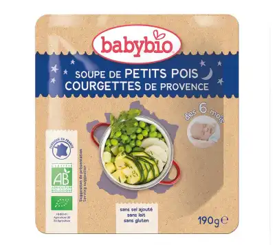 Babybio Poche Bonne Nuit Soupe Petits Pois Courgette à Mérignac