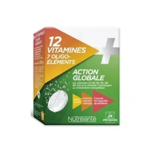 Nutrisanté 12 Vitamines + 7 Oligo-éléments Comprimés Effervescents 2t/12