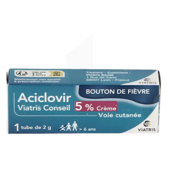 Aciclovir Mylan Pharma 5%, Crème