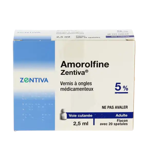 Amorolfine Zentiva 5 %, Vernis à Ongles Médicamenteux