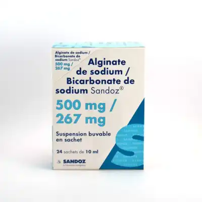 Alginate De Sodium/bicarbonate De Sodium Sandoz 500 Mg/267 Mg, Suspension Buvable En Sachet à Saint-Gervais-la-Forêt