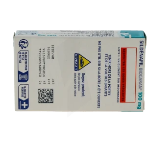 Sildenafil Biogaran 100 Mg, Comprimé Pelliculé