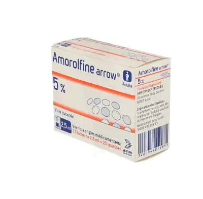 Amorolfine Arrow 5 % V Ongles Médicamenteux 1fl/2,5ml+20spat à VILLERS-LE-LAC