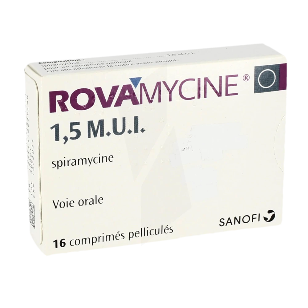 Rovamycine 1 500 000 Ui, Comprimé Pelliculé