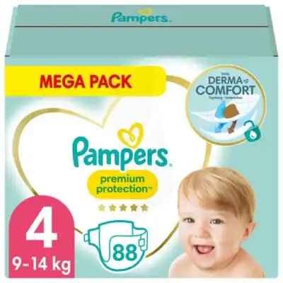 Pampers Premium Protection Couche T4 9-14kg B/88 à Beaujeu-Saint-Vallier-Pierrejux-et-Quitteur