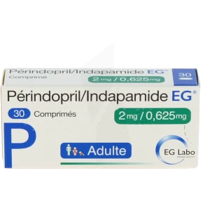 Perindopril/indapamide Eg 2 Mg/0,625 Mg, Comprimé