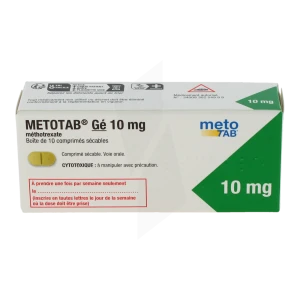 Metotab 10 Mg, Comprimé Sécable