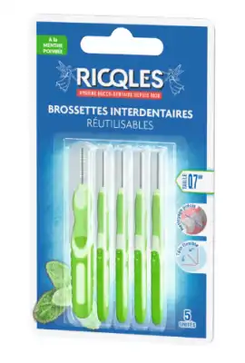 Ricqlès Brossettes Interdentaires Réutilisables 0,7mm B/5 à Vétraz-Monthoux