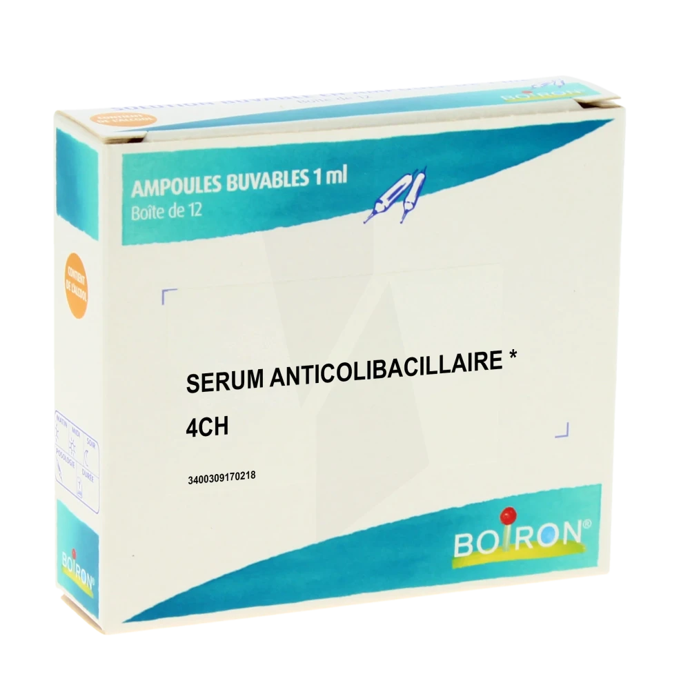 Boiron Serum Anticolibacillaire * 4ch Solution Buvable En Ampoules Boîte De 12 Ampoules