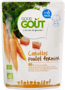 Good Goût Alimentation Infantile Carottes Poulet Sachet/190g