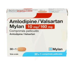 Amlodipine/valsartan Mylan 10 Mg/160 Mg, Comprimé Pelliculé