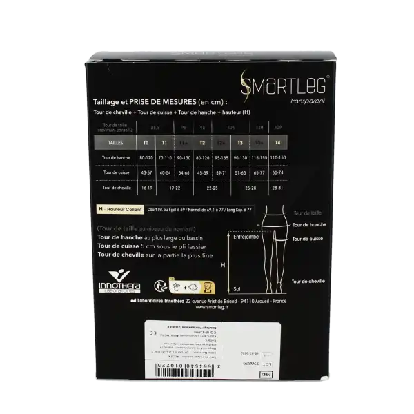 Smartleg® Transparent Classe Ii Collant Ravissante Taille 2 Normal Pied Ouvert