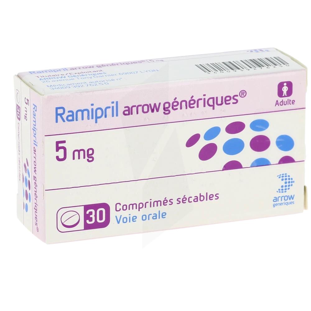 Ramipril Arrow Generiques 5 Mg, Comprimé Sécable