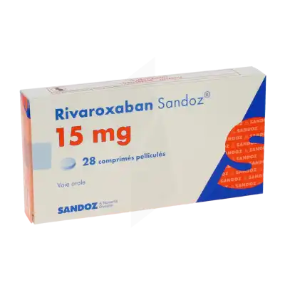Rivaroxaban Sandoz 15 Mg Cpr Pell Plq Pvc/pvdc/alu/28 à Clermont-Ferrand