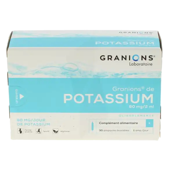 Granions De Potassium Solution Buvable 30 Ampoules/2ml
