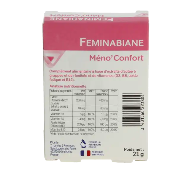 Pileje Feminabiane Méno'confort 30 Comprimés
