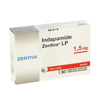 Indapamide Zentiva Lp 1,5 Mg, Comprimé Pelliculé à Libération Prolongée