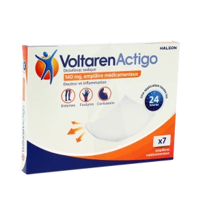 Voltarenactigo 140 Mg, Emplâtre Médicamenteux