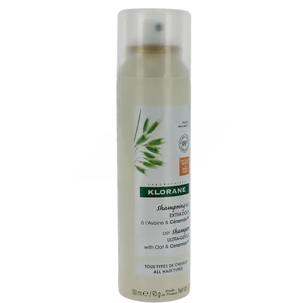 Klorane Shampoing Sec teinté Extra-doux Cheveux Châtains À Bruns À L'avoine & Céramideᴸᴵᴷᴱ Aérosol/150ml