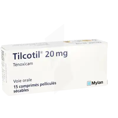 Tilcotil 20 Mg, Comprimé Pelliculé Sécable à DIJON