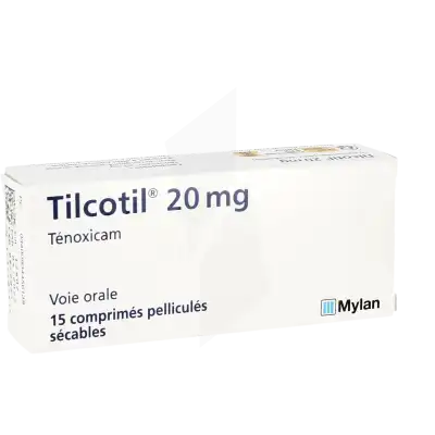 Tilcotil 20 Mg, Comprimé Pelliculé Sécable à LA CRAU