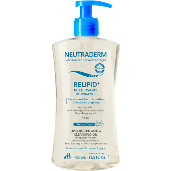 Neutraderm Relipid+ Huile Lavante Relipidante Fl Pompe/400ml