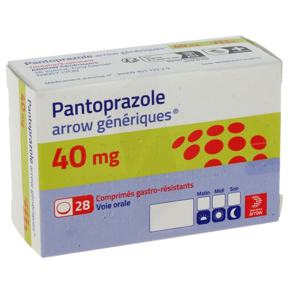 Pantoprazole Arrow Generiques 40 Mg, Comprimé Gastro-résistant