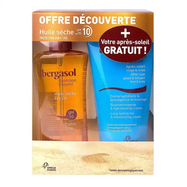 Bergasol Sublim Spf10 Huile SatinÉe Spray/125ml+crÈme AprÈs Soleil Offerte