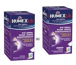 Humexlib Etat Grippal Paracetamol/vitamine C/pheniramine 500 Mg/200 Mg/25 Mg, Poudre Pour Solution Buvable En Sachet