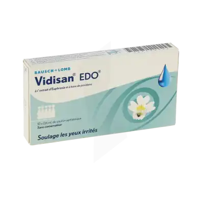 Vidisan Edo Solution Ophtalmique Irritations Oculaires 10 Unidoses/0,6ml à Mantes-La-Jolie