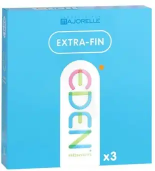 Eden Gen Préservatif Extra Fin Latex Lubrifié B/3 à Bourges
