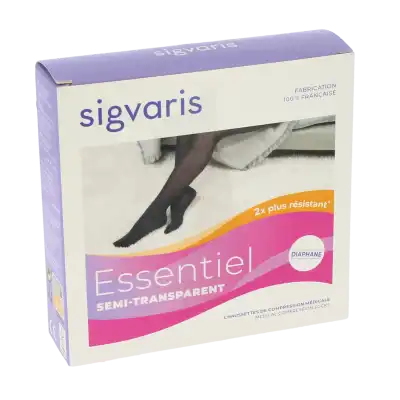 Sigvaris Essentiel Semi-transparent Chaussettes  Femme Classe 2 Dune Small Long à Antibes