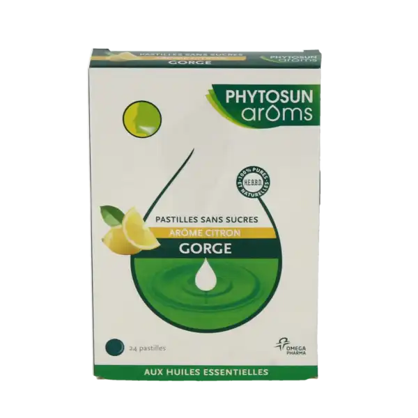 Phytosun Arôms Pastilles Sans Sucre Gorge Arôme Citron X 24