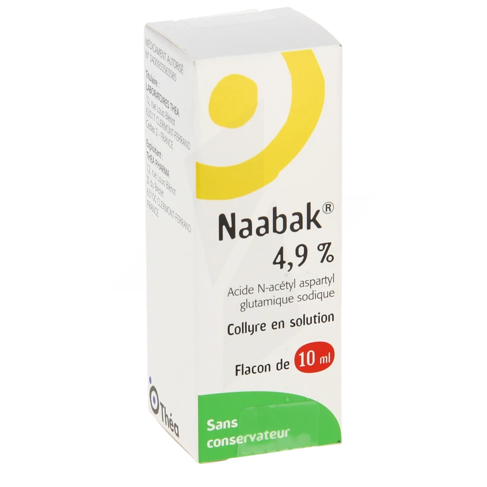 Naabak 4,9 Pour Cent, Collyre En Solution
