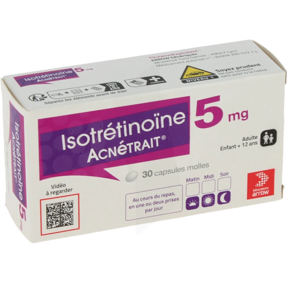 Isotretinoine Acnetrait 5 Mg, Capsule Molle