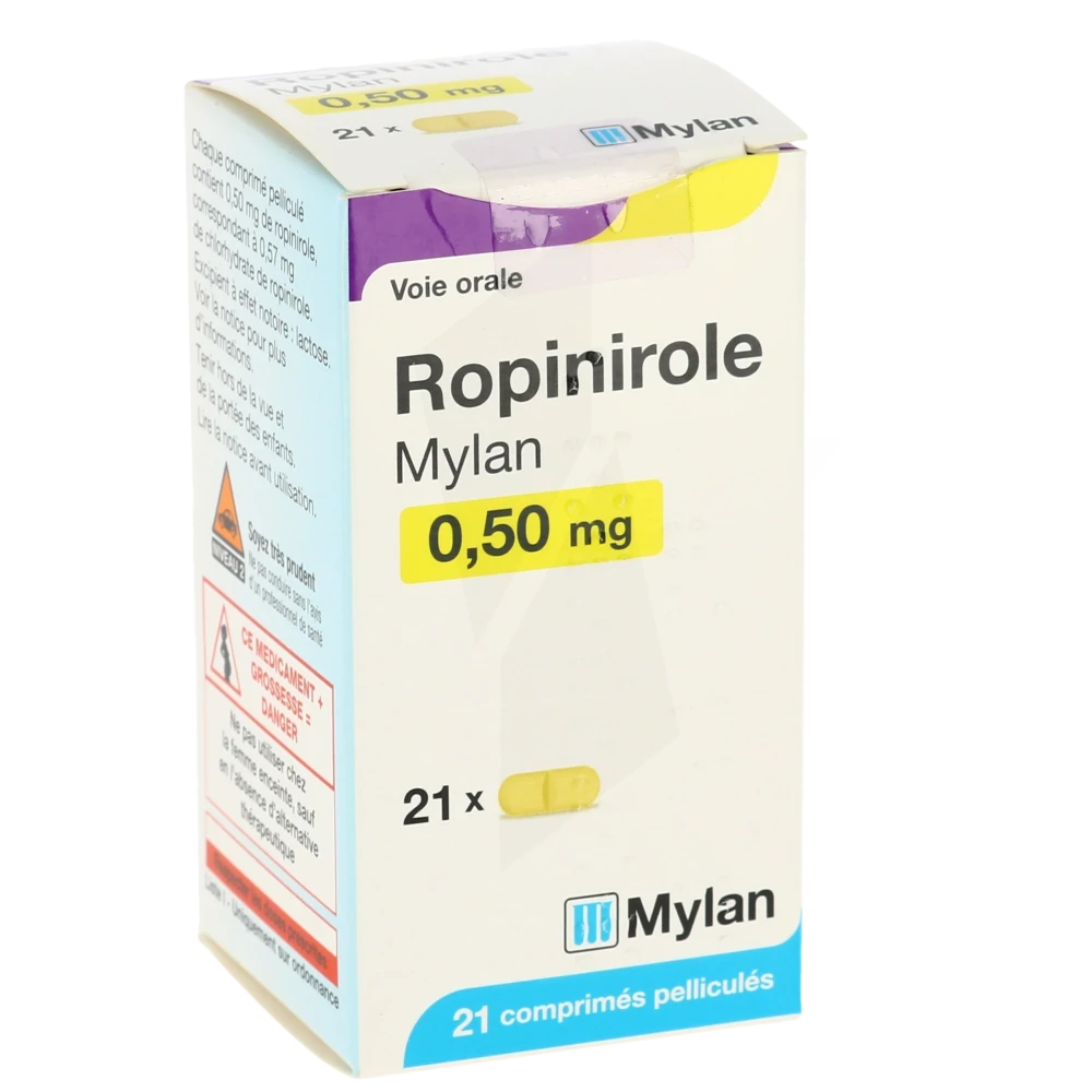 Ropinirole Viatris 0,50 Mg, Comprimé Pelliculé