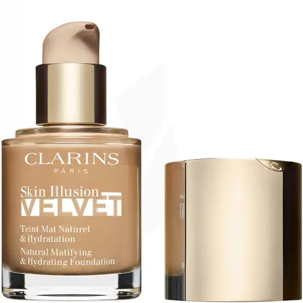 Clarins Skin Illusion Velvet Fond De Teint Mat Naturel & Hydratation 114n Cappuccino 30ml