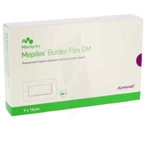 Mepilex Border Flex Em Pansements Hydrocellulaire AdhÉsif StÉrile SiliconÉ 9x15cm B/10