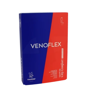 Venoflex City 2 Chaussette Fil D'écosse Confort Homme Pied Fermé Beige Dakar Taille 3n