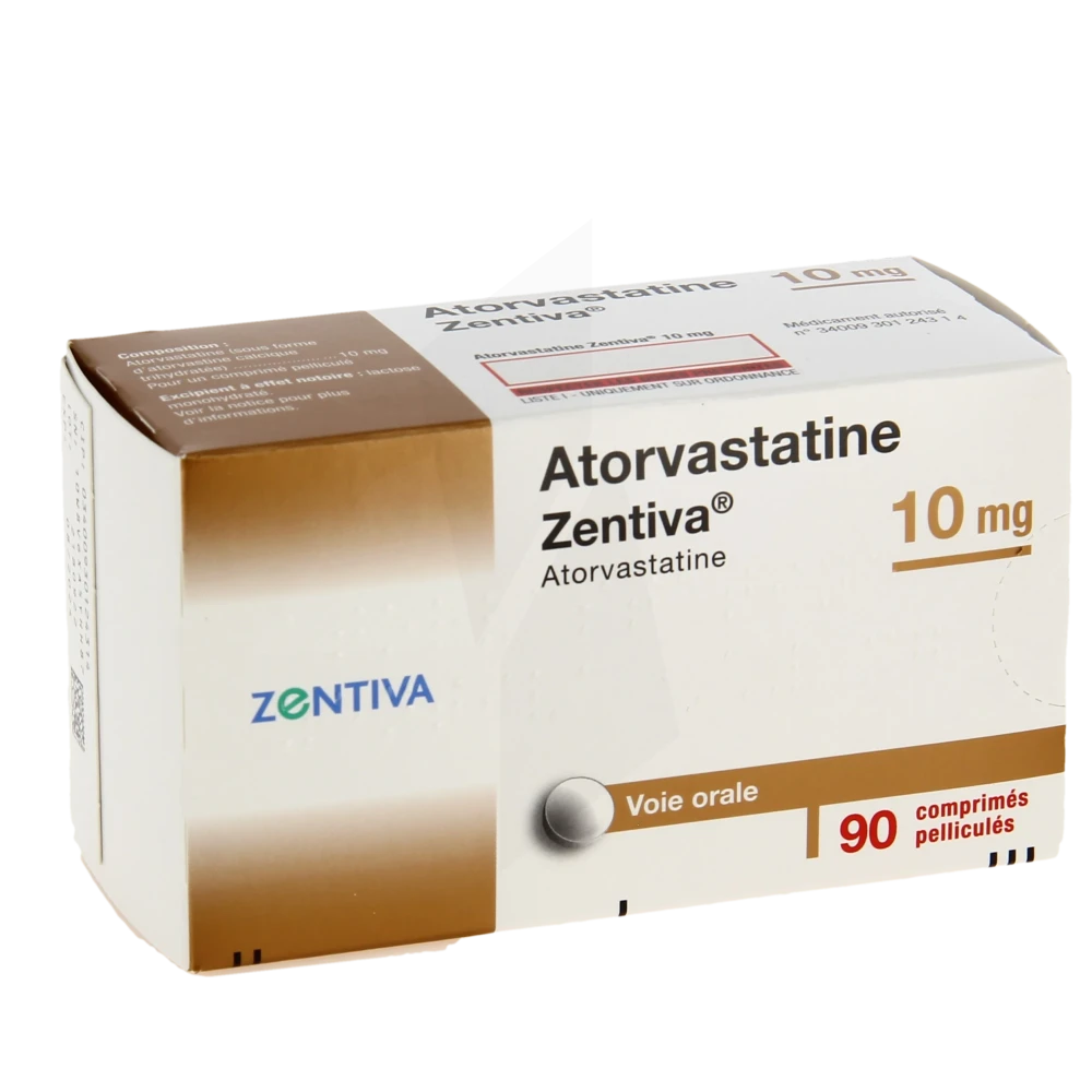 Atorvastatine Zentiva 10 Mg, Comprimé Pelliculé