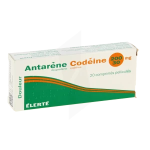 Antarene Codeine 200 Mg/30 Mg, Comprimé Pelliculé