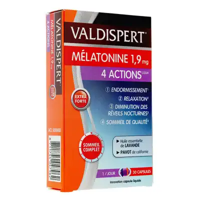 Valdispert Melatonine 1,9 Mg 4 Actions Comprimés B/30 à CHAMPAGNOLE