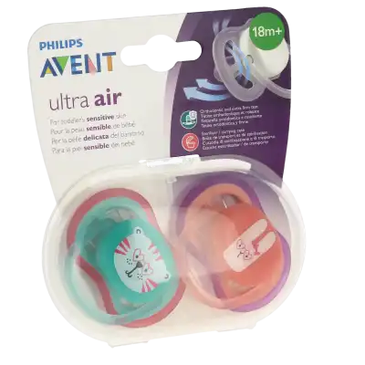 Avent Ultra Air Sucette Silicone +18mois Girl Vert B/2 à RUMILLY
