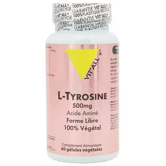 Vitall+ L-thyrosine 500mg Gélules Végétales B/60