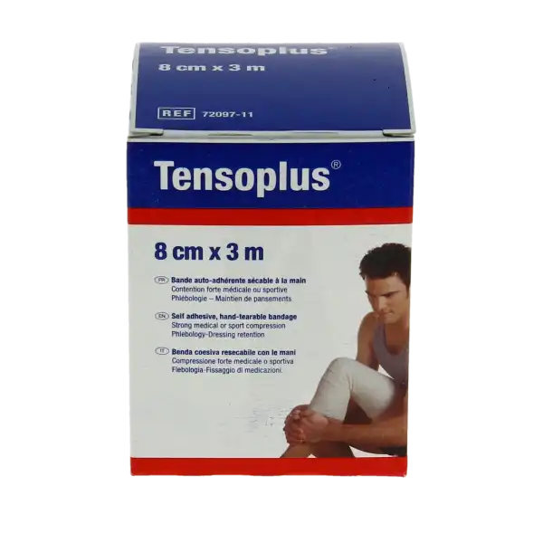 Tensoplus Bande Cohésive Blanc 8cmx3m