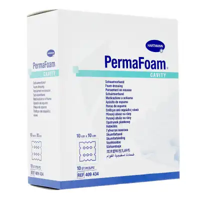 Permafoam® Cavity Pansement Hydrocellulaire En Mousse 10 X 10 Cm - Boîte De 10 à Le Teich