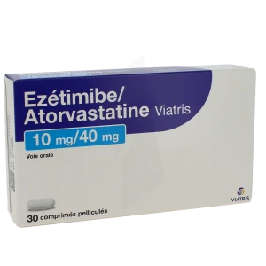 Ezetimibe/atorvastatine Viatris 10 Mg/40 Mg Cpr Pell Plq/30