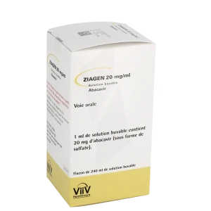 Ziagen 20 Mg/ml, Solution Buvable