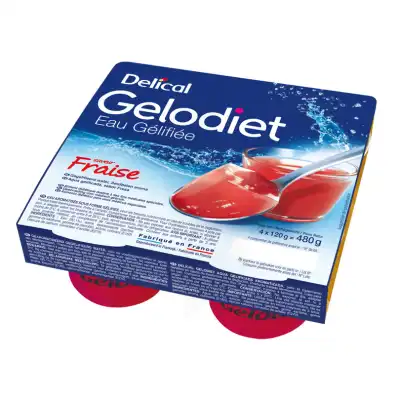 Gelodiet Eau Gélifiée Fraise 4pots/120g à PARON